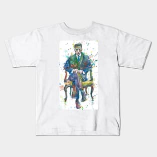 YUKIO MISHIMA - watercolor portrait. 2 Kids T-Shirt